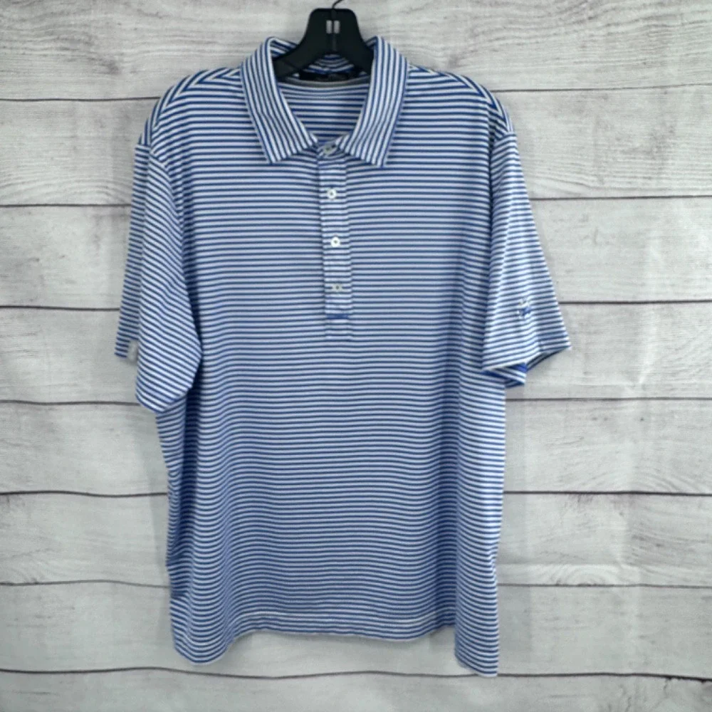 RLX Ralph Lauren Golf Polo Shirt‎ Striped Performance Stretch XL Summer